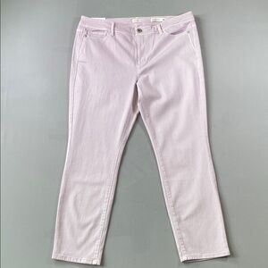 J. Jill Authentic NEW! Fit Slim Ankle Denim Light Pale Orchid Jeans Size 14